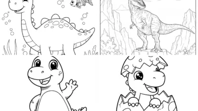 Dinosaur Coloring Book Printable