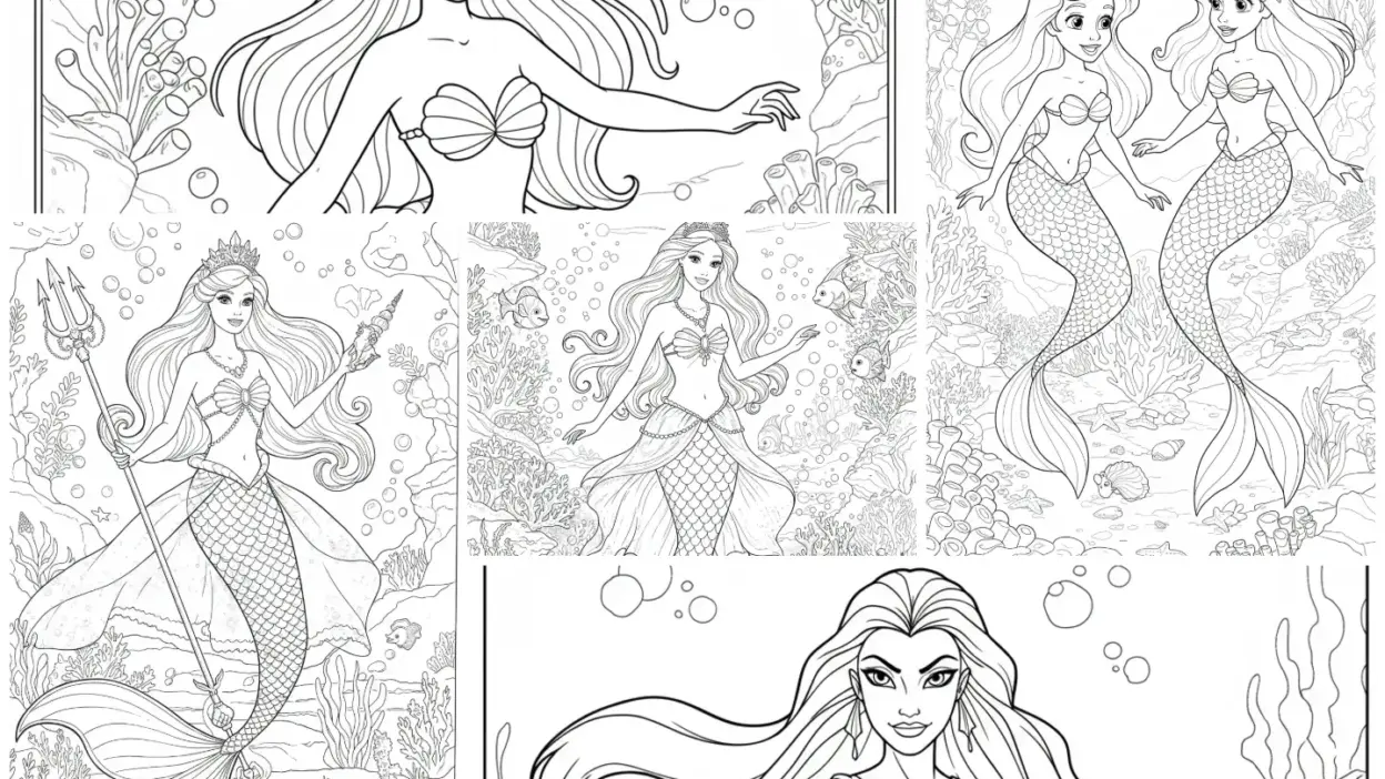 Barbie Mermaid Tale Coloring Pages