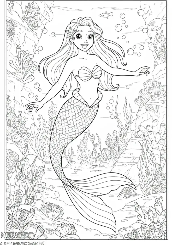 barbie mermaid tale coloring page of merliah summers as a mermaid