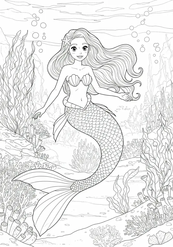 barbie mermaid tale coloring page of merliah summers as a mermaid
