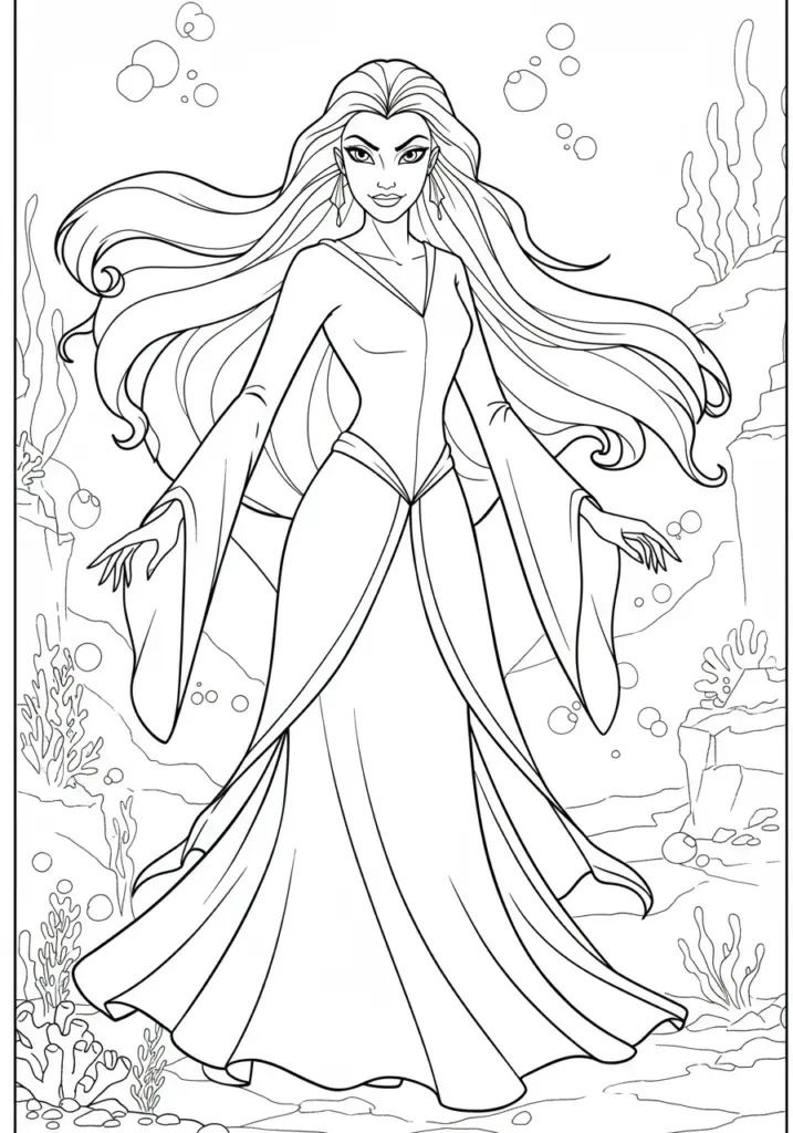 barbie mermaid tale villain eris coloring sheet