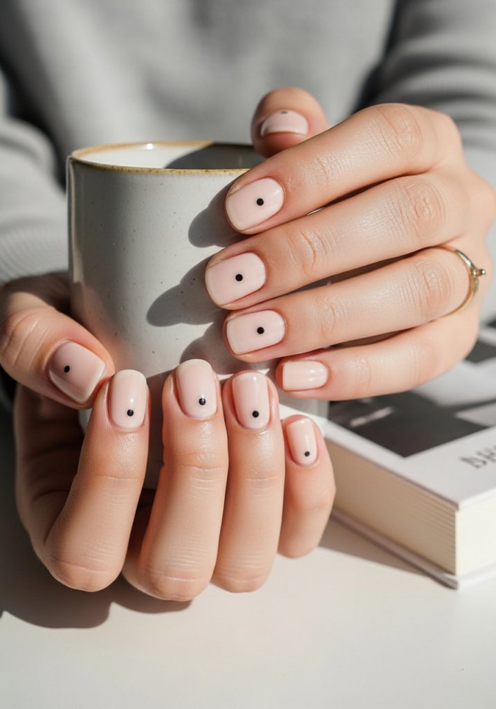 Minimal Dot Nail Art
